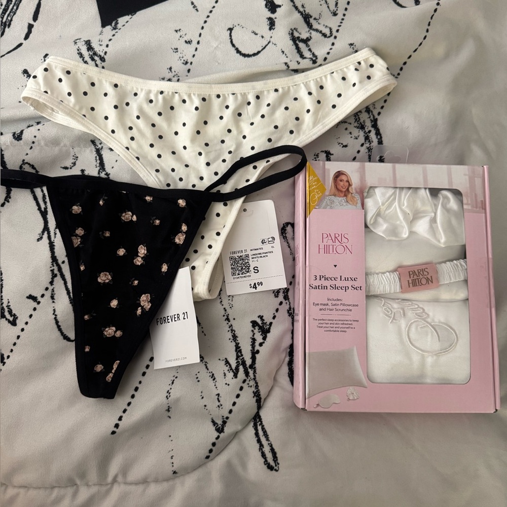 Forever 21 Thongs & Paris Hilton Sleep Set